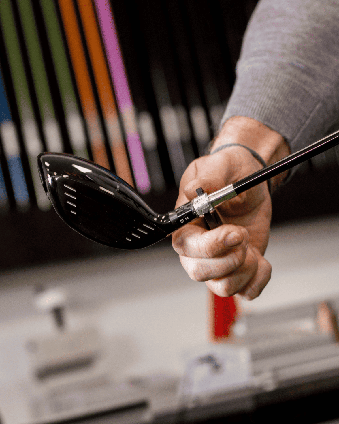 Man holding golf club